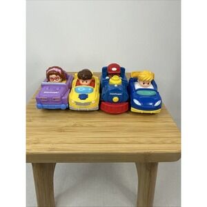 Fisher Price Little People Wheelies Lot Of 4 Vehicles